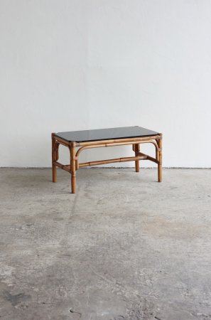 Glass top rattan table[LY]
