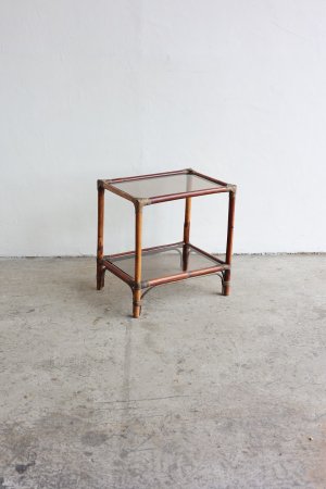 Glass top rattan table[LY]