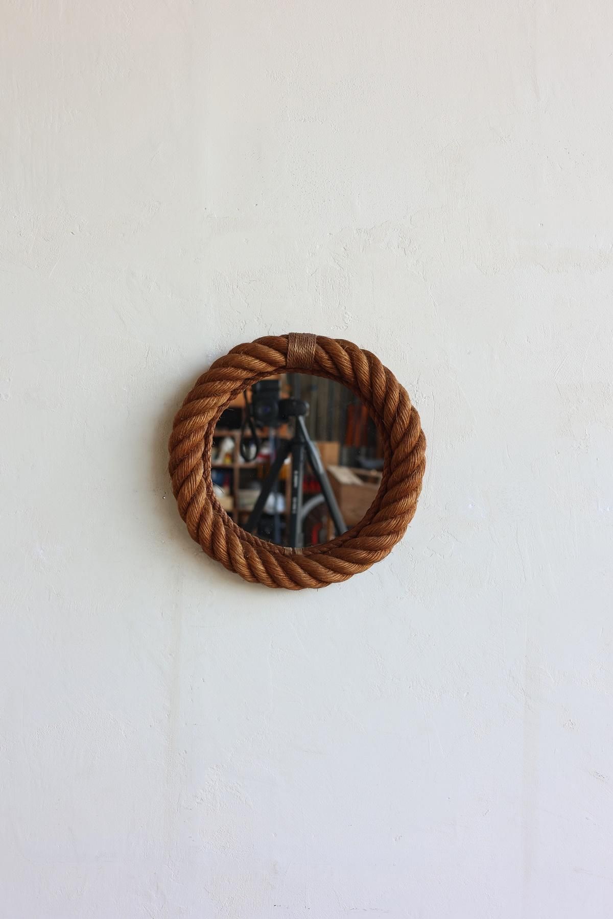 audoux&minet ミラー　　オードミネ　ロープ円形壁掛け鏡 Mirror/Audoux & Minet - Antiques & Repair eel