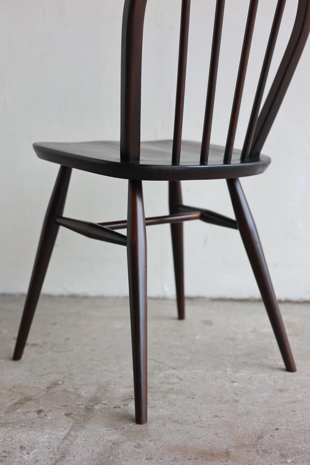 ERCOL 4back chair (dark)[AY] - Antiques & Repair eel