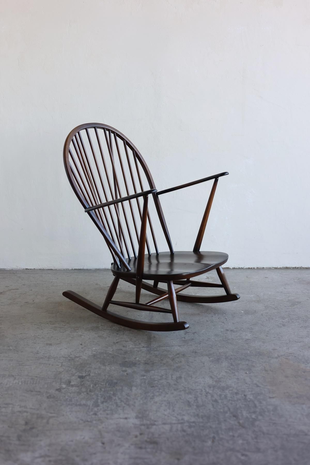 ERCOL grandpa rocking chair(olive)[AY] - Antiques & Repair eel