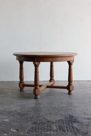 Solid oak round table[LY]の商品画像