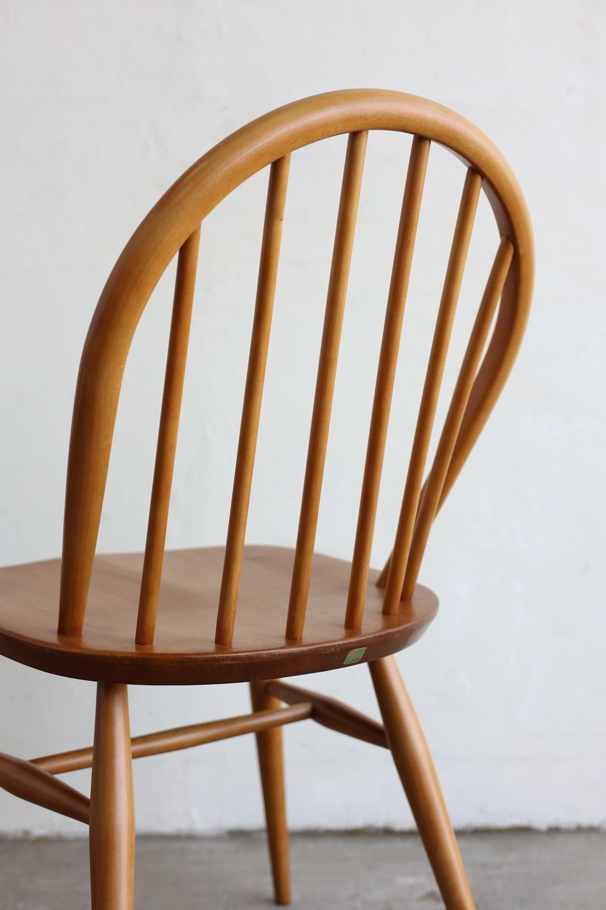 ERCOL 6back chair / beech wood seat[AY] - Antiques & Repair eel