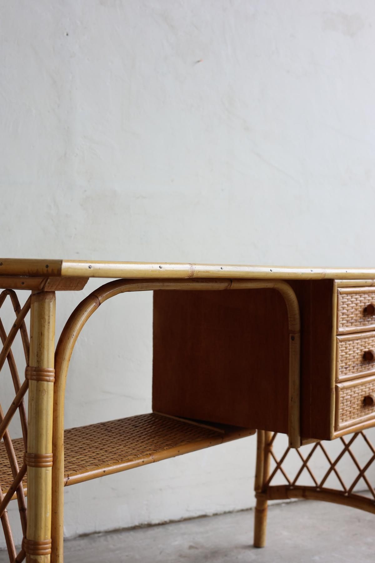 Rattan desk[DY] - Antiques & Repair eel