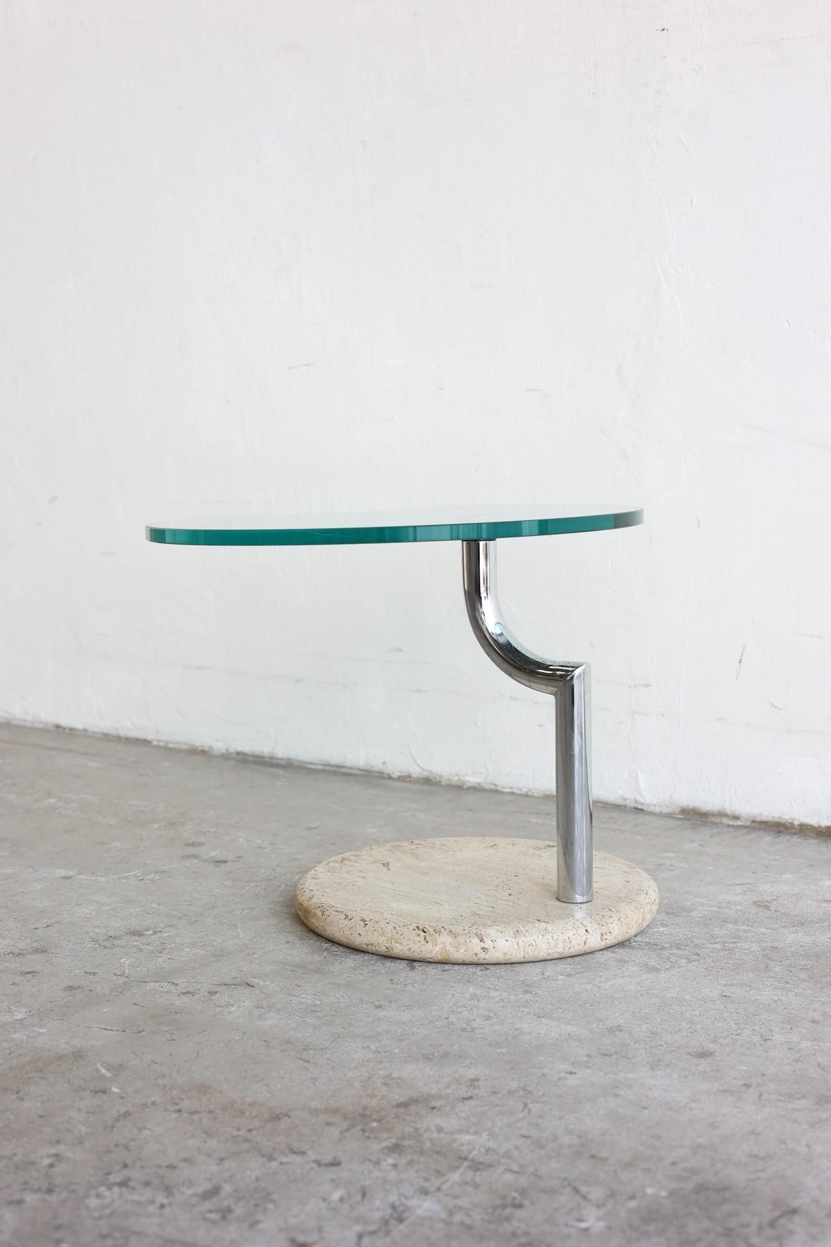 茶 LE st Glass top side tabe [LY] - Antiques & Repair eel