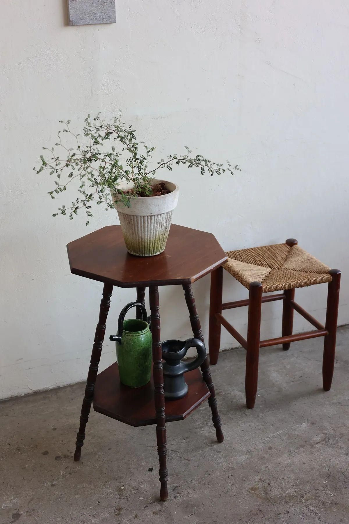 Octagon side table | クラシカルなサイドテーブル - Antiques