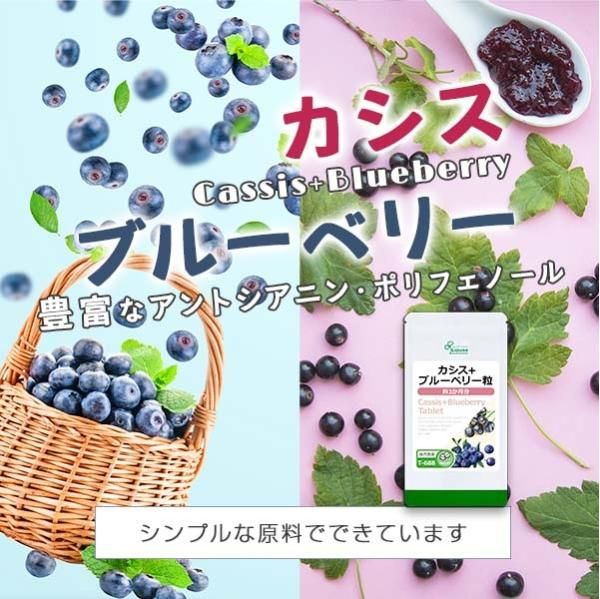 リプサ本店】 カシス＋ブルーベリー粒 約3か月分 T-688／サプリメント