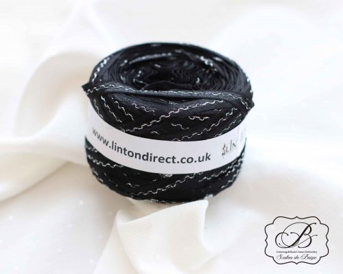 ꥹLINTONBlackSilver Ladder Yarn