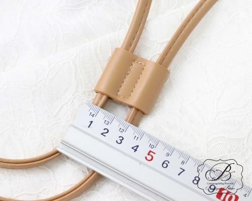 巾着バッグ用 レザーロープ＆留め具3点セット - カルトナージュ