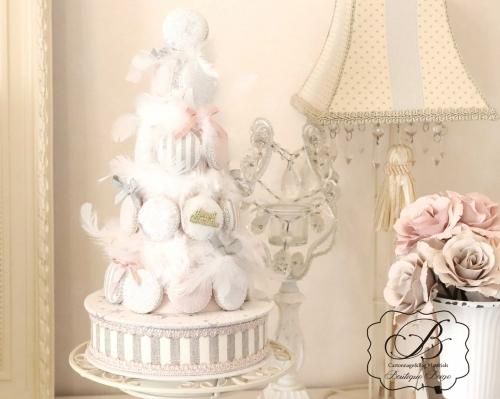 大幅値下げ！結婚式にも！マカロンタワー、カルトナージュなど17点セット フェザー マカロンタワー お生地・レシピ付Complete kit