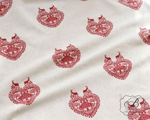 フランス買い付け品 STOF NOEL柄 生地 - カルトナージュ、バッグ フランス買い付け品 STOF NOEL柄 生地 - カルトナージュ、バッグ