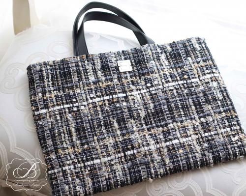 beige.】 ツイードバッグ - カルトナージュ、バッグ材料shop