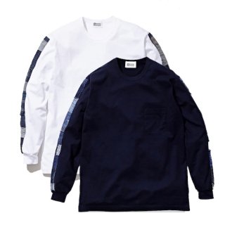 【KUON】<br>Boro Trimmed Long Sleeve T-Shirt