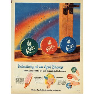 イギリスの古いヴィンテージ広告 Gibbs 歯磨き粉 019