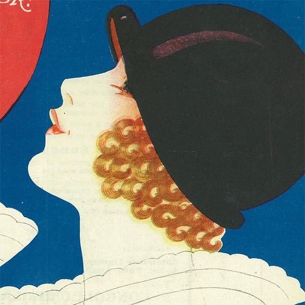 VOGUE 壁掛け 1924年 アンティーク ヴィンテージ 雑誌 表紙 木製