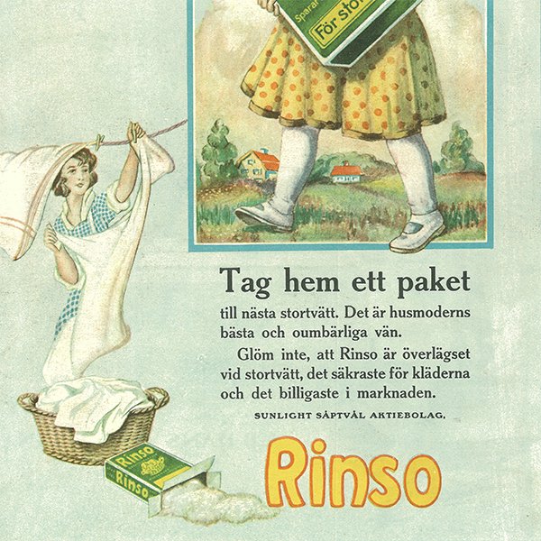 スウェーデンの古い雑誌広告(アンティークプリント) Rinso 041