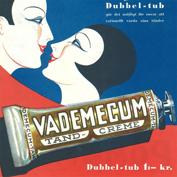 スウェーデンの古い雑誌広告(アンティークプリント) VADEMECUM(歯磨き粉) 046