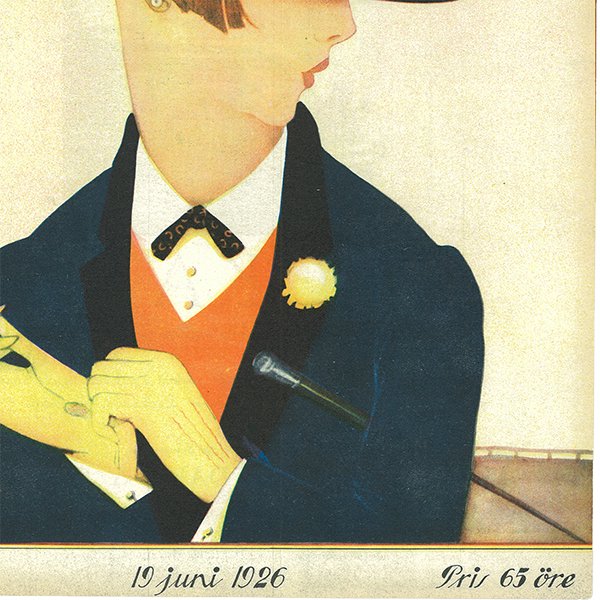 スウェーデンの古い雑誌表紙 Bonniers 1926-6-19 Nr25 054(アンティークプリント)