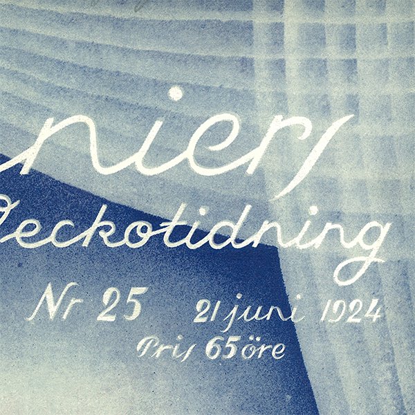スウェーデンの古い雑誌表紙 Bonniers 1924-6-21 Nr25 058(アンティークプリント)