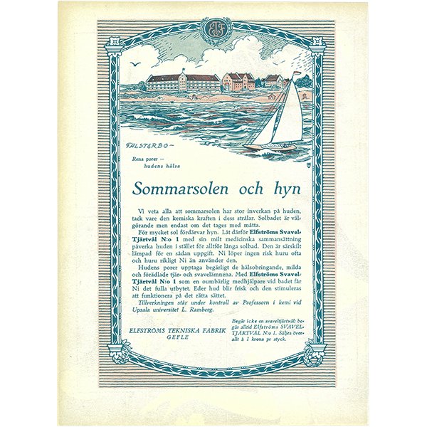 スウェーデンの古い雑誌表紙 Bonniers 1924-6-21 Nr25 058(アンティークプリント)
