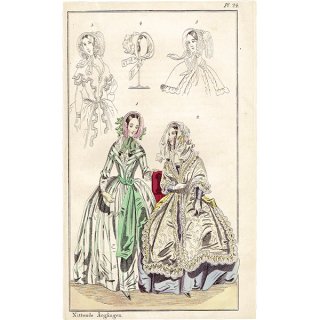 ファッションプレート 1840年代スウェーデン Pl.24 017(アンティークプリント)