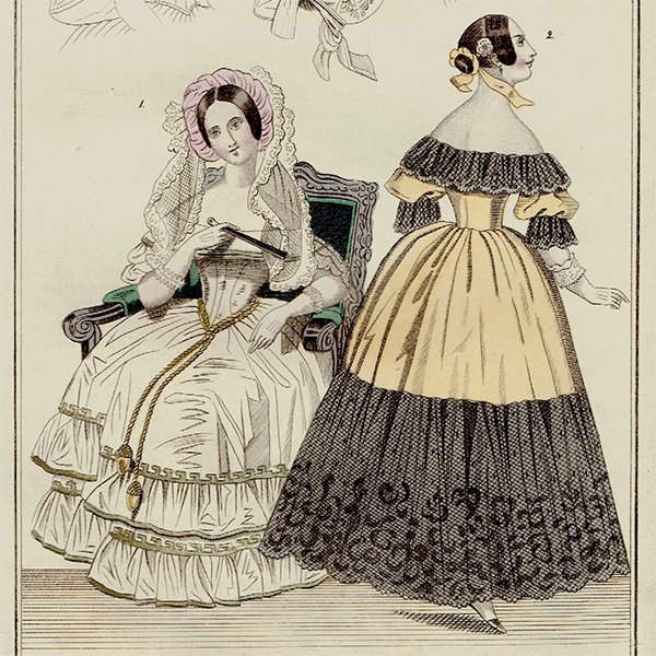 ファッションプレート 1830年代スウェーデン Pl.16 019(アンティーク 