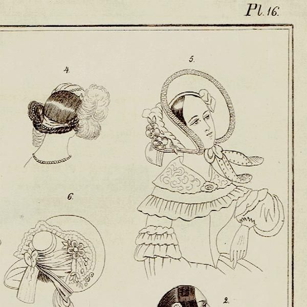 フランスアンティークファッションプレート本 1860年 希少大判本