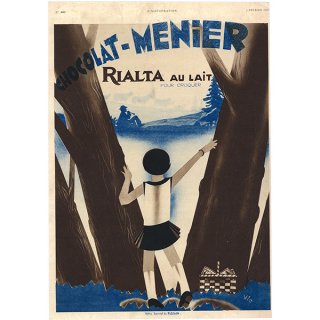 フランスの雑誌広告1930年代 Chocolat Menier (ショコラメニエ) 0010(アンティークプリント)