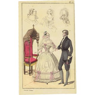 ファッションプレート 1830年代スウェーデン Pl.20 042(アンティークプリント)