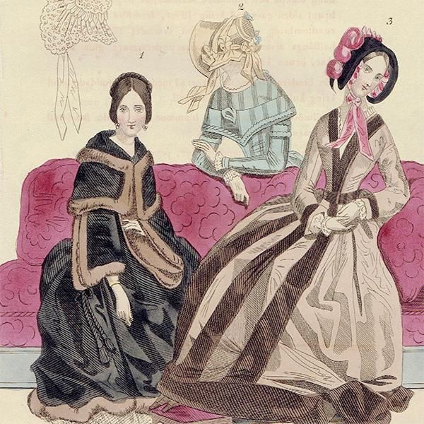 フランスアンティークファッションプレート本 1860年 希少大判本