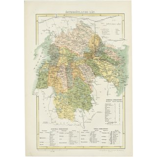 スウェーデンのアンティークマップ（古地図） エステルイェータランド 002