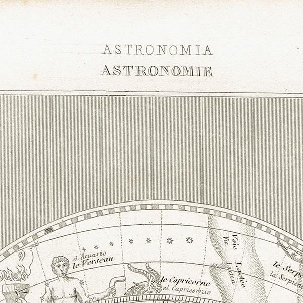 天文学】星座早見表アンティークプリント 0041 - アンティーク 天文学】星座早見表アンティークプリント 0041 - アンティーク