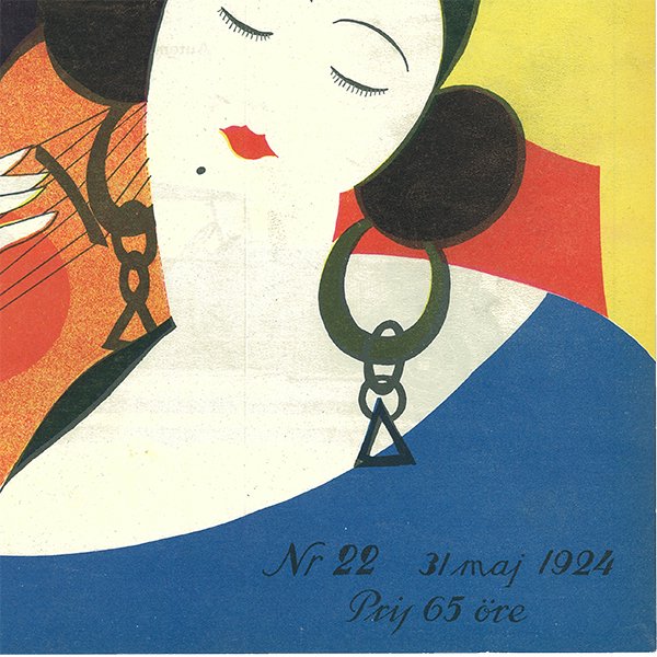 スウェーデンの古い雑誌表紙 Bonniers 1924-5-31 Nr22 072(ヴィンテージプリント)