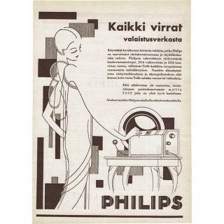 フィンランドのヴィンテージ雑誌「KOTILIESI」より PHILIPS広告  0096