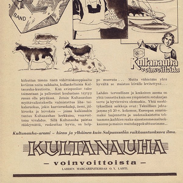 フィンランドのヴィンテージ雑誌「KOTILIESI」よりKULTANAUHA  0099