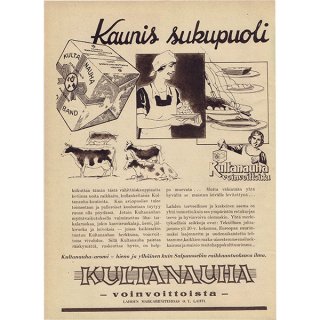 フィンランドのヴィンテージ雑誌「KOTILIESI」よりKULTANAUHA  0099