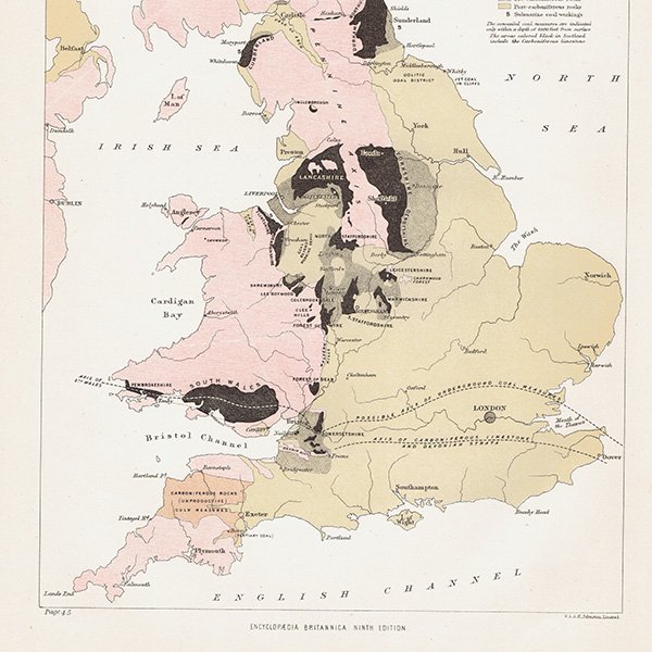 イギリス炭田アンティークマップ　地図011