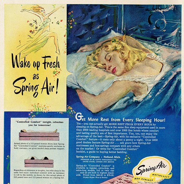 アメリカのヴィンテージ広告〜SPRING AIR〜ベッド広告  004