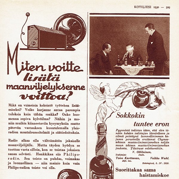 フィンランドのヴィンテージ雑誌「KOTILIESI」より広告  0123