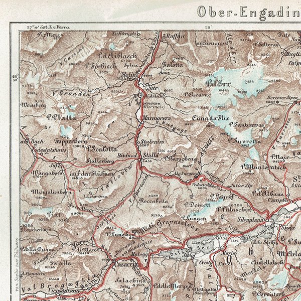 スイスのアンティークマップ（ドイツ語の古地図）021
