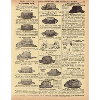シアーズ・ローバック通販カタログより帽子 ハット（1968年）sr020