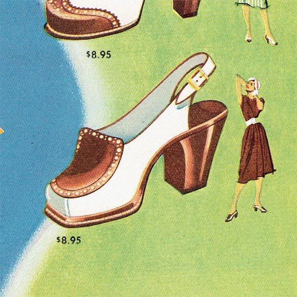 アメリカの1940年代ファッション雑誌より靴の広告 0131