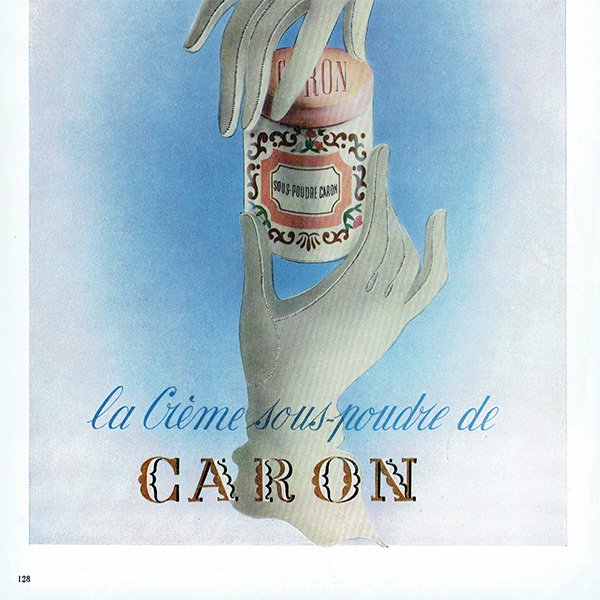 フランスの1950年代ファッション雑誌よりCaron(キャロン)の広告 0132