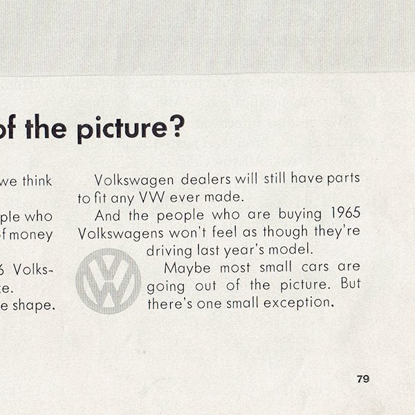 1960年代 フォルクスワーゲンビートル(VW Beetle)ヴィンテージ雑誌広告 007