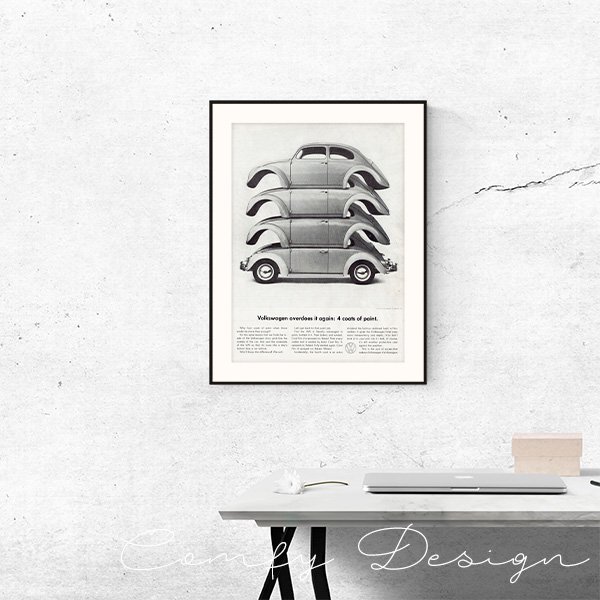 1960年代 フォルクスワーゲンビートル(VW Beetle)ヴィンテージ雑誌広告 0011
