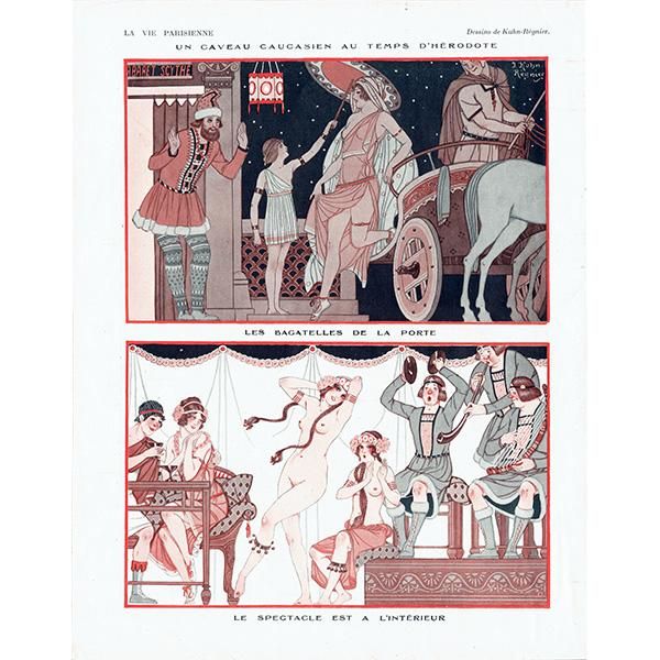 ファッションの フランスの雑誌挿絵 Kuhn PARISIENNE～より（Joseph VIE ～LA その他