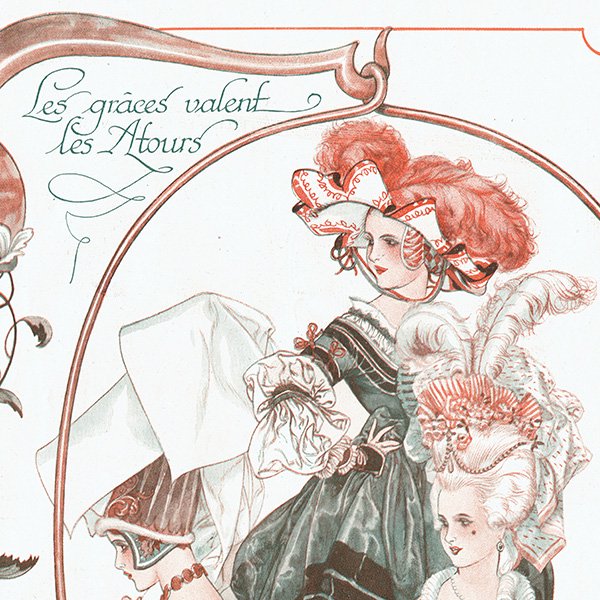 フランスの雑誌挿絵 ～LA VIE PARISIENNE～より（Chéri Hérouard）0176 - アンティークプリント ＆  ヴィンテージプリントなどの古いプリント・古い紙もの専門店 コンフィーデザイン