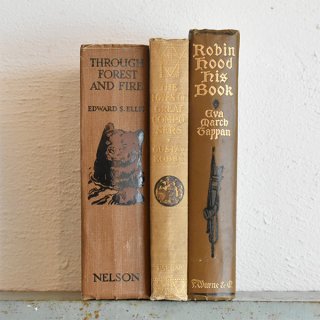 イギリス アンティークブック 古い洋書 3冊セット ディスプレイ051