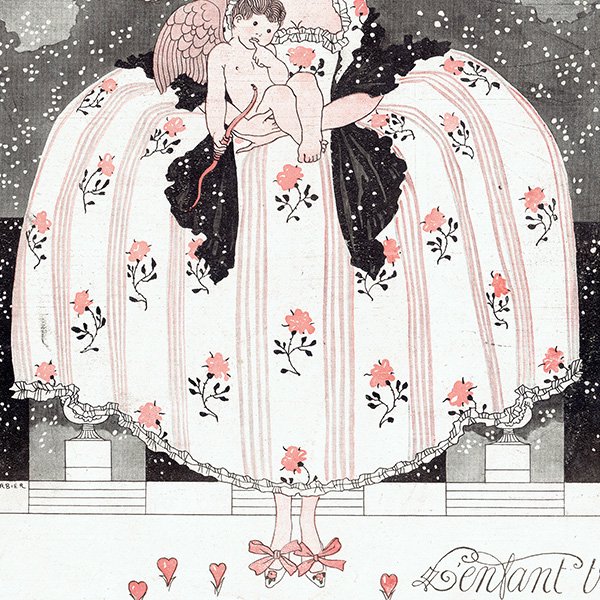 ジョルジュ・バルビエ（George Barbier）フランスの雑誌挿絵 ～LA VIE PARISIENNE～より 0196 - アンティークプリント  ＆ ヴィンテージプリントなどの古いプリント・古い紙もの専門店 コンフィーデザイン