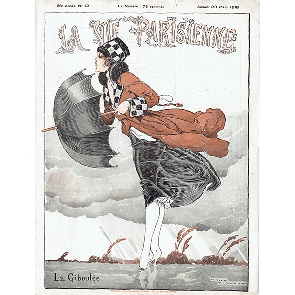 フランスの雑誌表紙 La Vie Parisienne より ルネ ヴィンセント Rene Vincent 0215 アンティークプリント ヴィンテージプリントなどの古いプリント 古い紙もの専門店 コンフィーデザイン